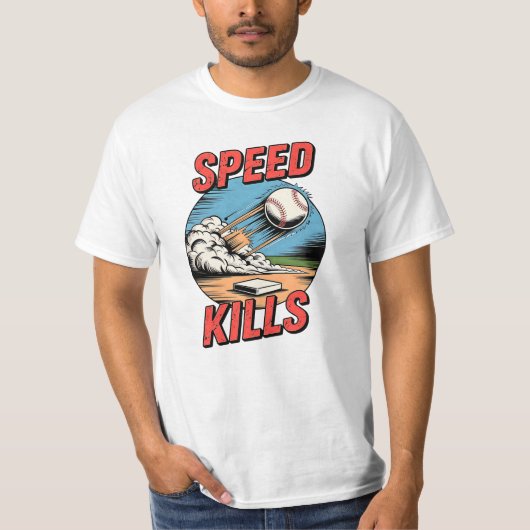 Snelheid doodt honkbal Fastball Explosion T-shirt (Voorkant)