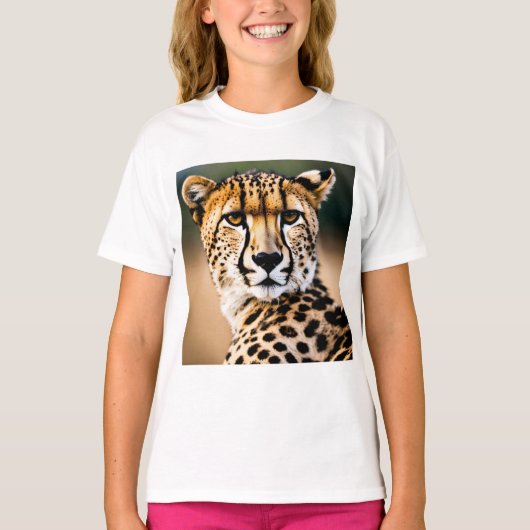 Snelheid en gratie: de Cheetah's Gaze T-shirt (Voorkant)