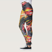 Snelheid en momentum naadloos patroon leggings (Links)