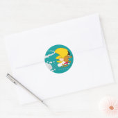 SNELHEID GONZALES™ draait in kleur Ronde Sticker (Envelop)