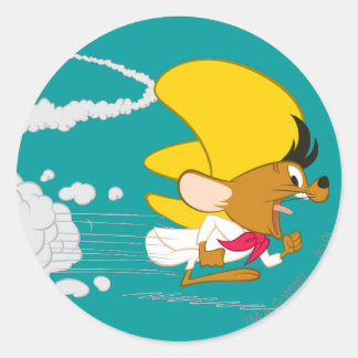 SNELHEID GONZALES™ draait in kleur Ronde Sticker