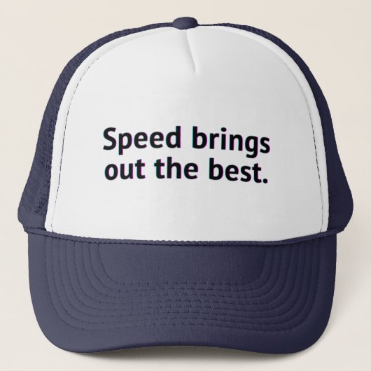 Snelheid haalt het beste naar boven. trucker pet (Voorkant)