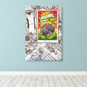 Snelheid in vectoren canvas afdruk (Insitu (Houten vloer))