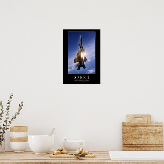 Snelheid: Inspirerend prijsopgave 1 Poster (Keuken)