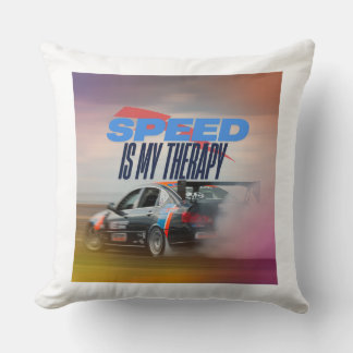 Snelheid is mijn therapie sportwagen kussen