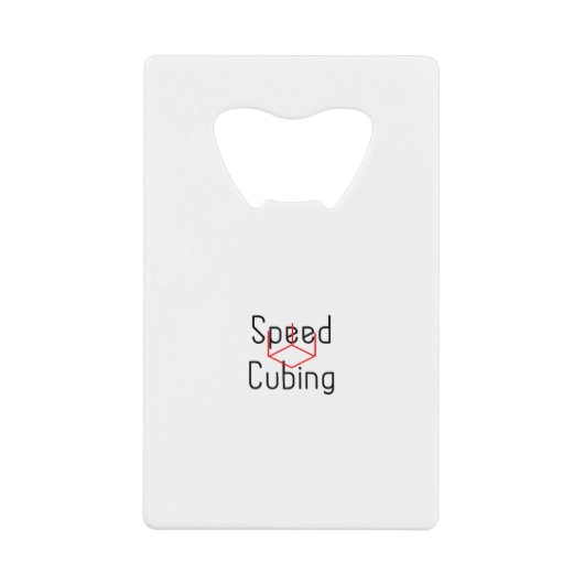 Snelheid kubusbus met kubussnelheid creditkaart flessenopener (Voorkant)