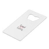 Snelheid kubusbus met kubussnelheid creditkaart flessenopener (Voorkant Gekanteld)