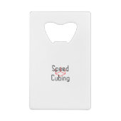 Snelheid kubusbus met kubussnelheid creditkaart flessenopener (Achterkant)