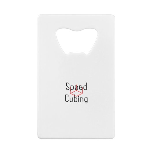Snelheid kubusbus met kubussnelheid creditkaart flessenopener (Achterkant)