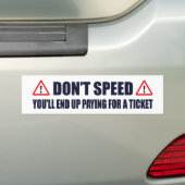 Snelheid niet bumpersticker (Op auto)