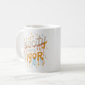 Snelheid ontmoet kracht koffiemok (Voorkant links)