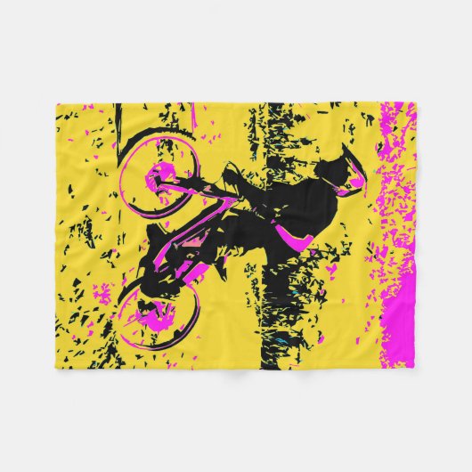 Snelheid ophalen - Mountain Biker Fleece Deken (Voorkant (Horizontaal))