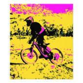 Snelheid ophalen - Mountain Biker Foto Afdruk (Voorkant)