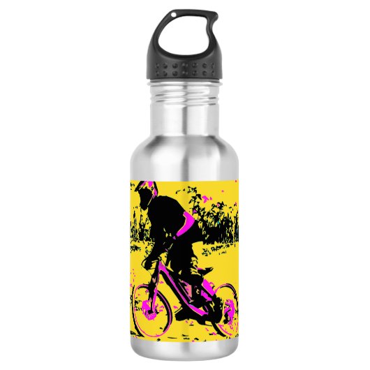 Snelheid ophalen - Mountain Biker Waterfles (Voorkant)