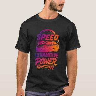 Snelheid, puls en chromatische drift — typografisc t-shirt
