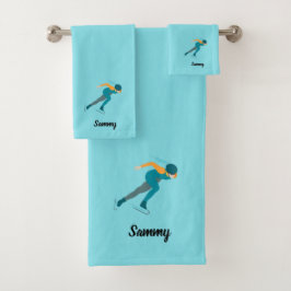 Snelheid schaatsen bad handdoek