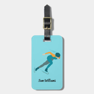 Snelheid schaatsen bagagelabel
