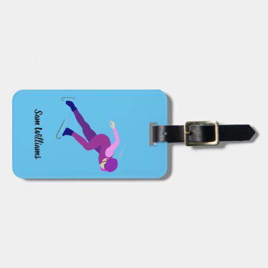 Snelheid schaatsen bagagelabel (Voorkant horizontaal)