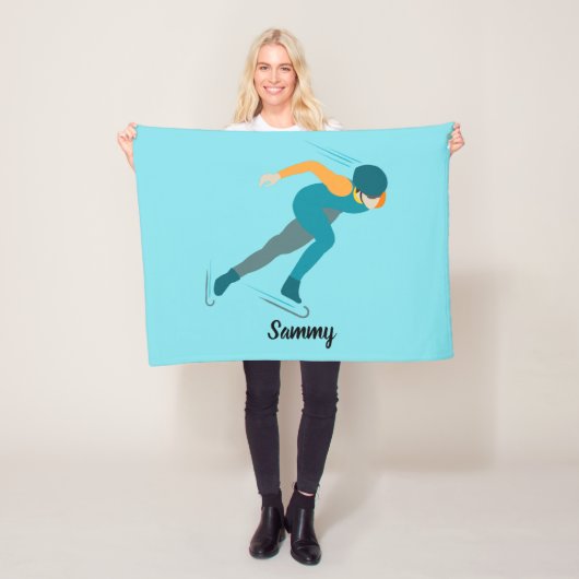 Snelheid schaatsen fleece deken (In situ)