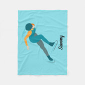 Snelheid schaatsen fleece deken (Voorkant)