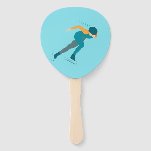 Snelheid schaatsen handwaaier (Achterkant)