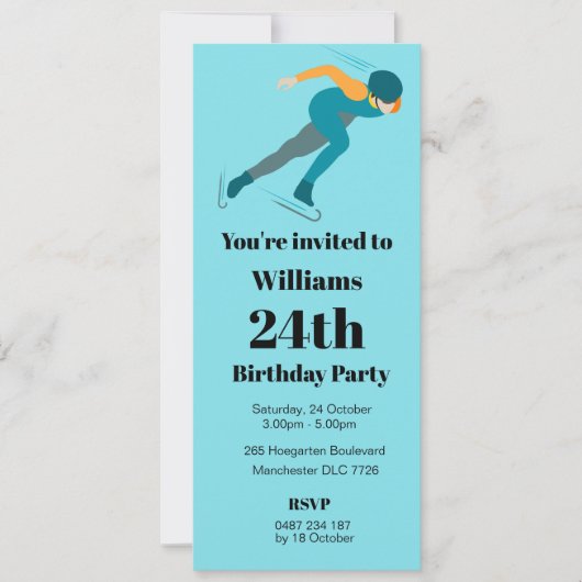 Snelheid schaatsen kaart (Voorkant)