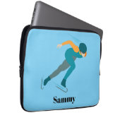 Snelheid schaatsen laptop sleeve (Voorkant Rechts)