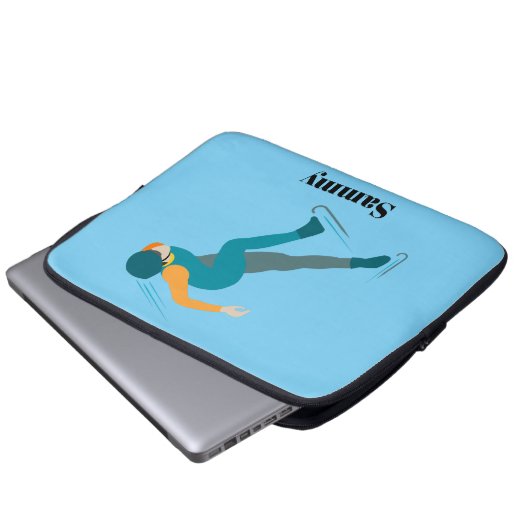 Snelheid schaatsen laptop sleeve (Voorkant onderkant)