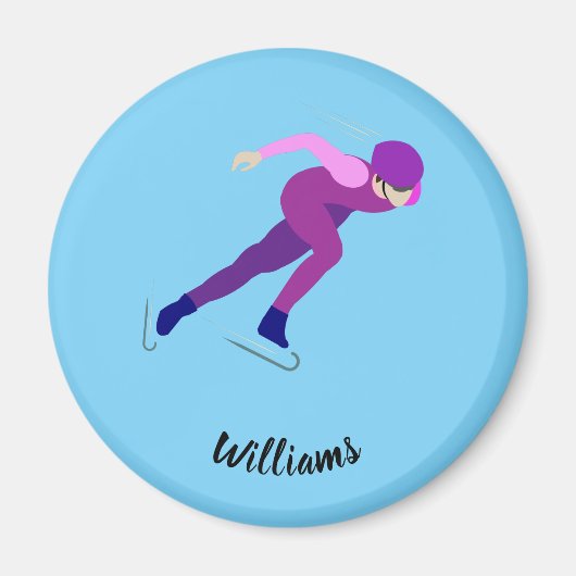 Snelheid schaatsen magneet (Voorkant)