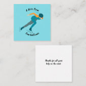 Snelheid schaatsen notitiekaartje (Voorkant / Achterkant)