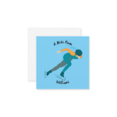 Snelheid schaatsen notitiekaartje (Voorkant / Achterkant in situ)