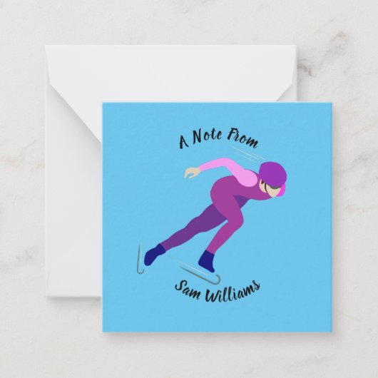Snelheid schaatsen notitiekaartje (Voorkant)