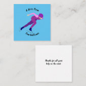 Snelheid schaatsen notitiekaartje (Voorkant / Achterkant)