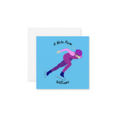 Snelheid schaatsen notitiekaartje (Voorkant / Achterkant in situ)