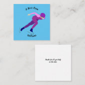 Snelheid schaatsen notitiekaartje (Voorkant / Achterkant)