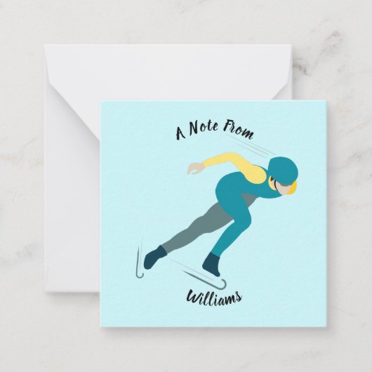 Snelheid schaatsen notitiekaartje (Voorkant)