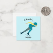 Snelheid schaatsen notitiekaartje (Voorkant / Achterkant in situ)