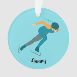 Snelheid schaatsen ornament