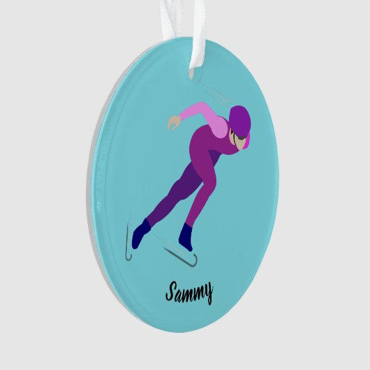Snelheid schaatsen ornament (voorkant)