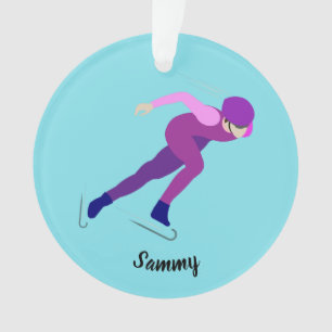 Snelheid schaatsen ornament