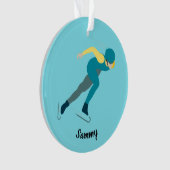 Snelheid schaatsen ornament (voorkant)
