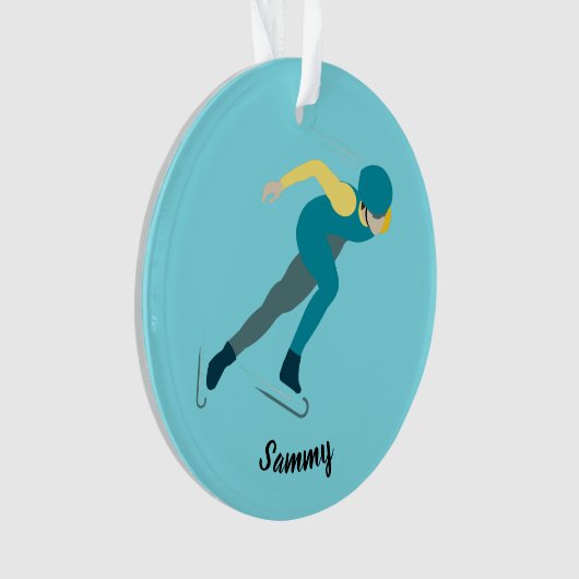 Snelheid schaatsen ornament (voorkant)