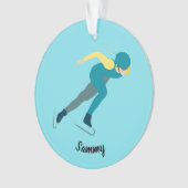 Snelheid schaatsen ornament (voorkant)