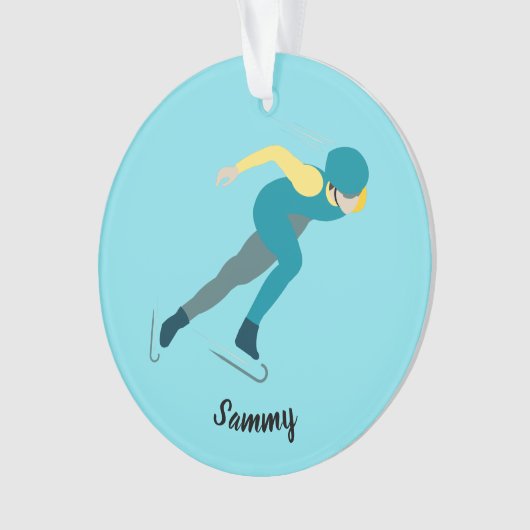Snelheid schaatsen ornament (voorkant)
