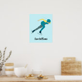 Snelheid schaatsen poster (Keuken)