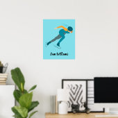 Snelheid schaatsen poster (Thuiskantoor)