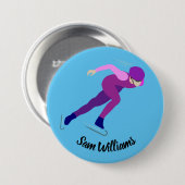 Snelheid schaatsen ronde button 7,6 cm (Voorkant /achterkant)