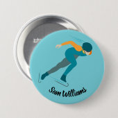Snelheid schaatsen ronde button 7,6 cm (Voorkant /achterkant)