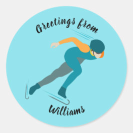 Snelheid schaatsen ronde sticker