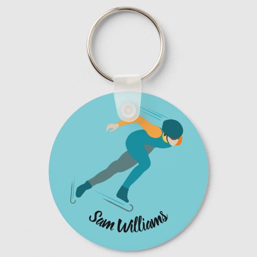 Snelheid schaatsen sleutelhanger (Voorkant)